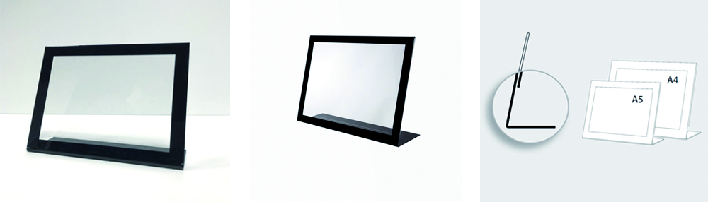 display a5 acrilico marco negro