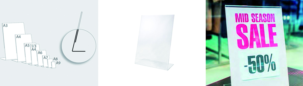 display a4 acrilico vertical