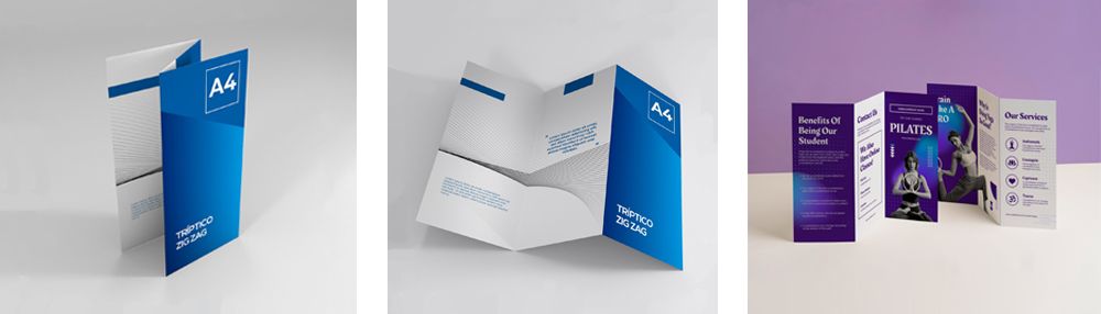 triptico a4 zigzag