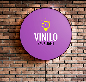 Vinilo backlight impreso